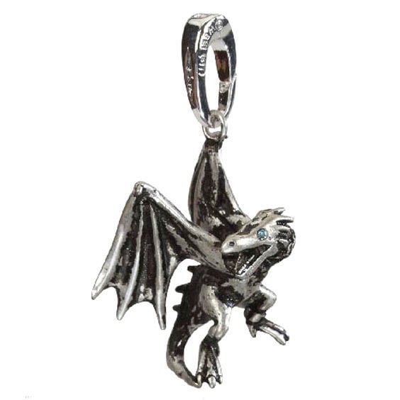 Colgante charm metálico del Dragón de Gringotts de Harry Potter