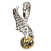 Colgante metálico Golden Snitch de Harry Potter con esfera dorada y alas plateadas