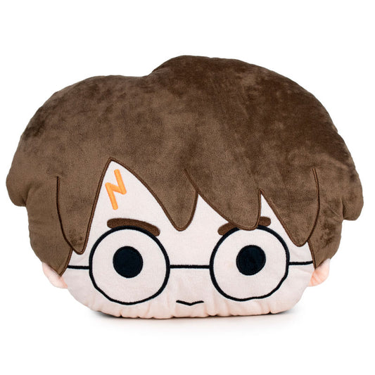 Cojín de peluche de Harry Potter con gafas y cicatriz