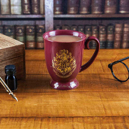 Taza granate de cerámica de Hogwarts Harry Potter con escudo dorado - 2