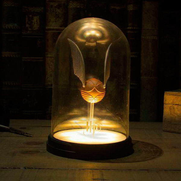 Lámpara Golden Snitch de Harry Potter con cúpula transparente