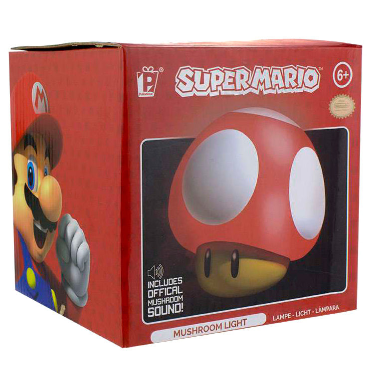 Lámpara Mushroom de Super Mario Bros roja con lunares blancos - 3