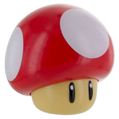 Lámpara Mushroom de Super Mario Bros roja con lunares blancos