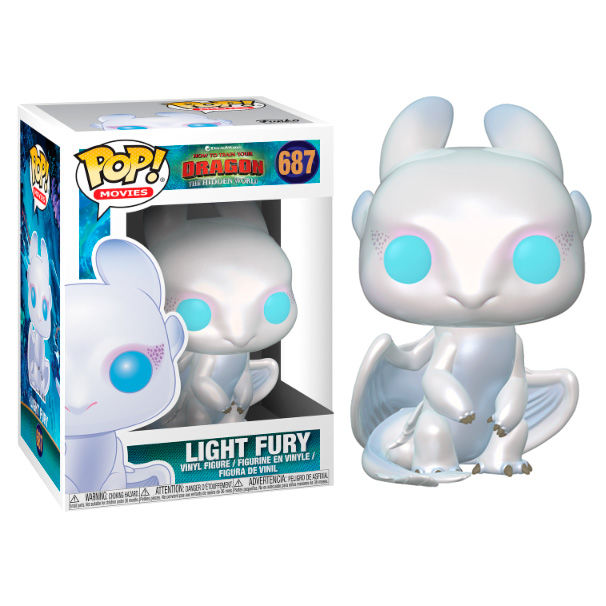 Figura Funko POP! de Light Fury blanca con ojos azules - 2