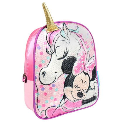 Mochila rosa 3D de Minnie Disney con unicornio