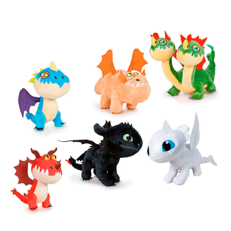 Peluche surtido de dragones de Cómo entrenar a tu dragón de 19 cm