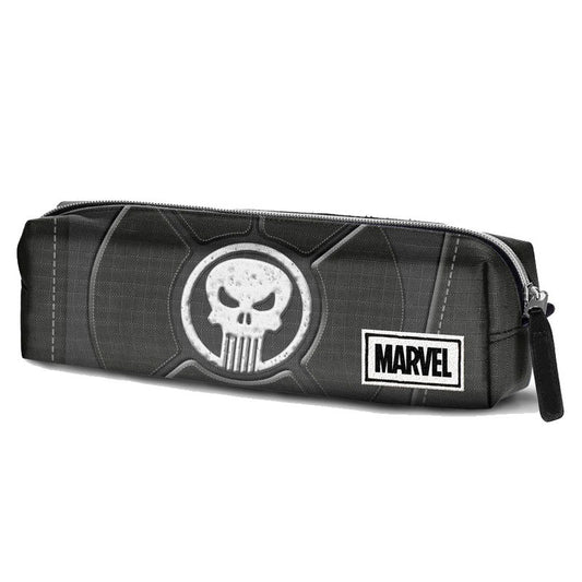 Portatodo negro de The Punisher con calavera y logotipo Marvel