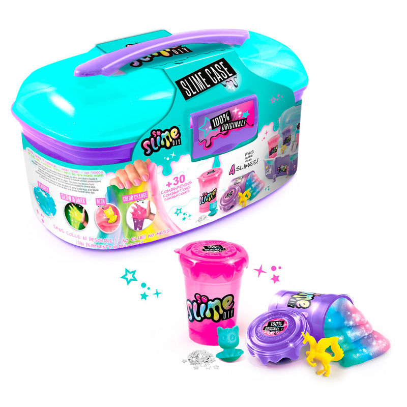 Mini maletín turquesa y morado CANAL TOYS para crear slime