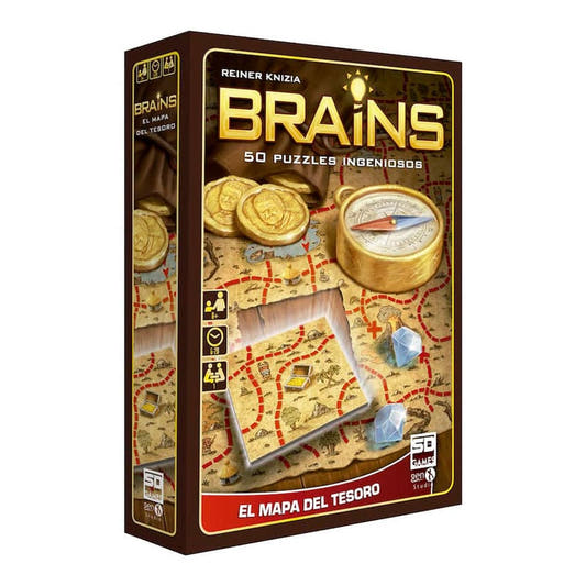 Caja de BRAINS El mapa del tesoro con mapa, brújula y monedas