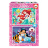 Caja con dos puzzles Disney de Ariel y Jasmine de 48 piezas