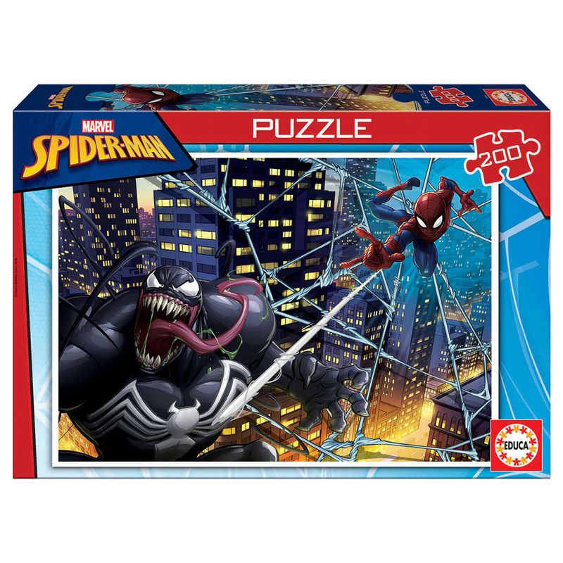 Puzzle Marvel de Spider-Man y Venom de 200 piezas