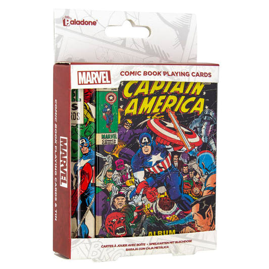 Baraja Marvel Comics con cartas ilustradas y caja metálica - 2
