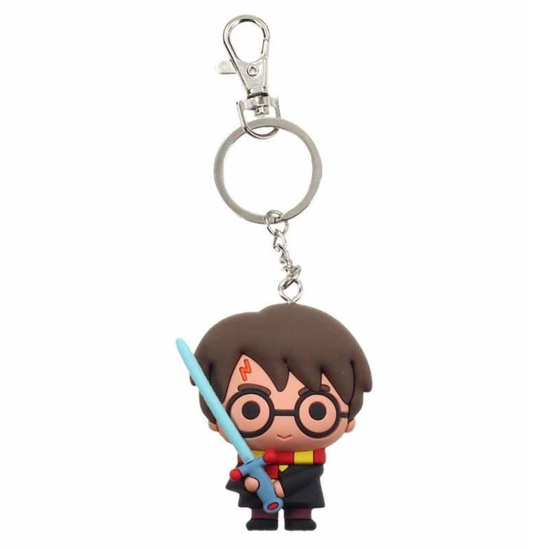 Llavero de goma de Harry Potter con espada azul