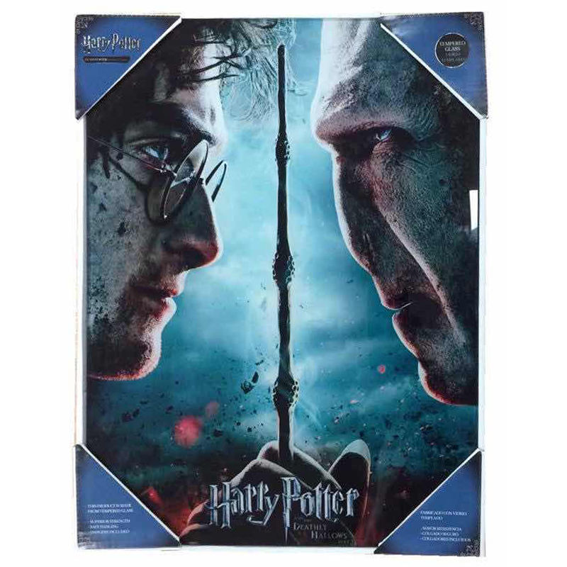 Poster de cristal de Harry Potter y Voldemort frente a frente