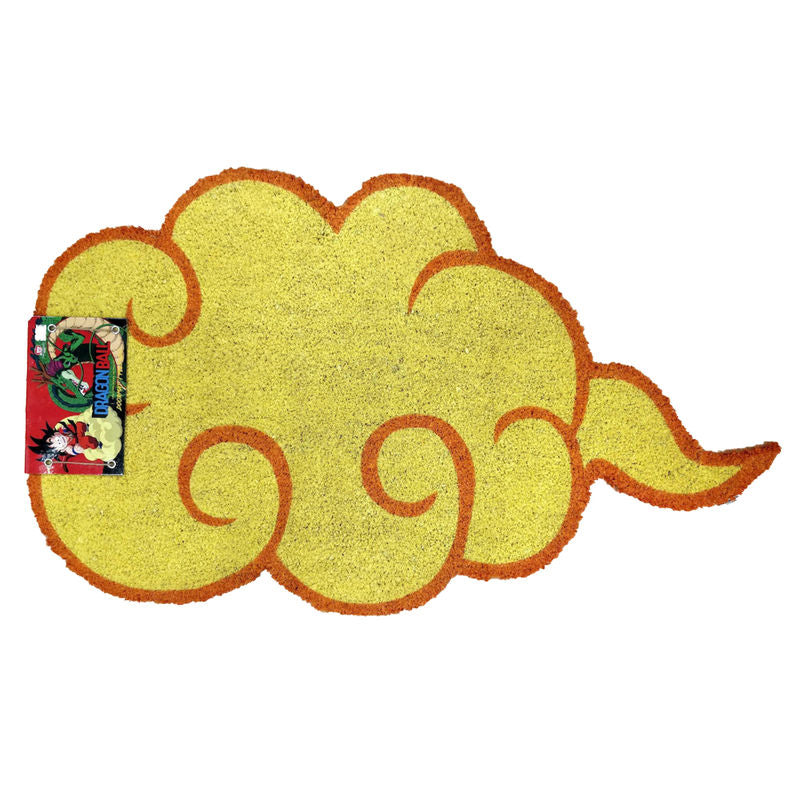Felpudo con forma de nube Nimbus de Dragon Ball fabricado en fibra de coco