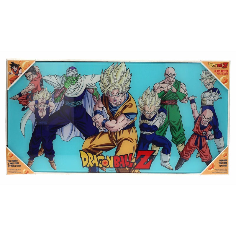 Póster de cristal Dragon Ball Z con Goku y varios héroes