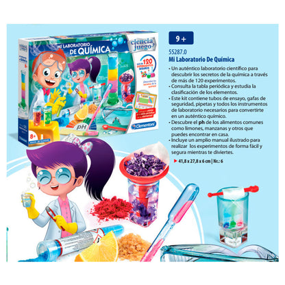 Mi Laboratorio de Química Clementoni con tubos, pipetas y gafas de seguridad - 2