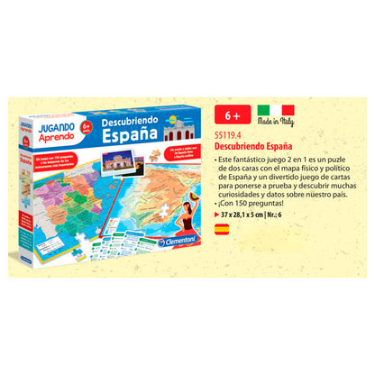 Juego Clementoni Descubriendo España con puzzle de mapas y cartas - 2