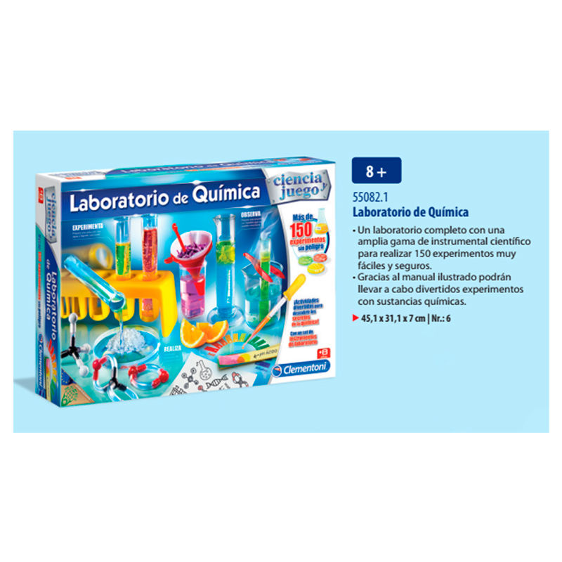 Laboratorio de Química Clementoni con instrumental científico y experimentos - 2