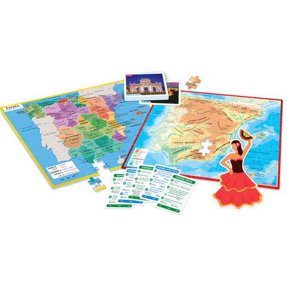 Juego Clementoni Descubriendo España con puzzle de mapas y cartas - 3