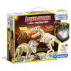 Caja del juego Clementoni Arqueojugando T-Rex y Triceratops fosforescente