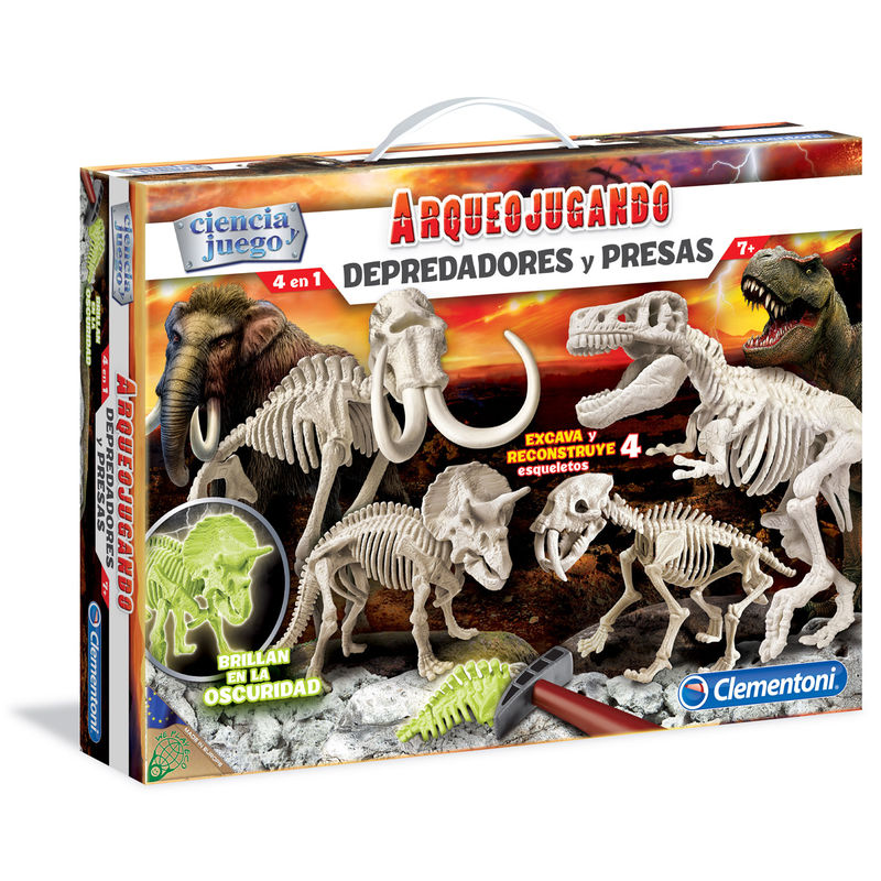 Caja Clementoni Arqueojugando Depredadores y Presas 4 en 1