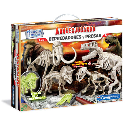 Caja Clementoni Arqueojugando Depredadores y Presas 4 en 1