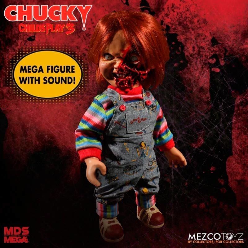 Figura articulada de Chucky con peto vaquero y rostro deteriorado - 3