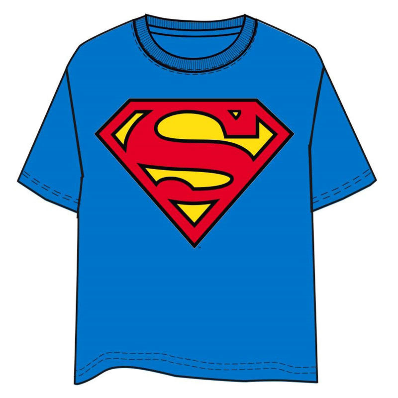 Camiseta azul de Superman DC Comics con escudo frontal - 2
