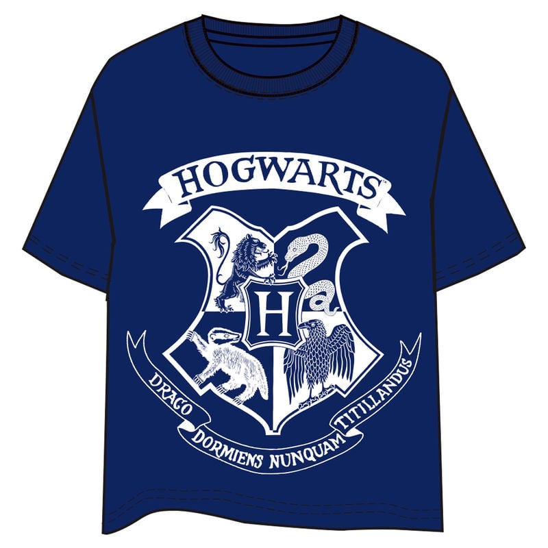 Camiseta azul de Harry Potter con escudo de Hogwarts - 2