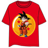 Camiseta roja de Dragon Ball con Son Goku infantil estampado en el frontal