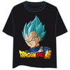 Camiseta negra de Dragon Ball Super con Vegeta Super Saiyan Blue