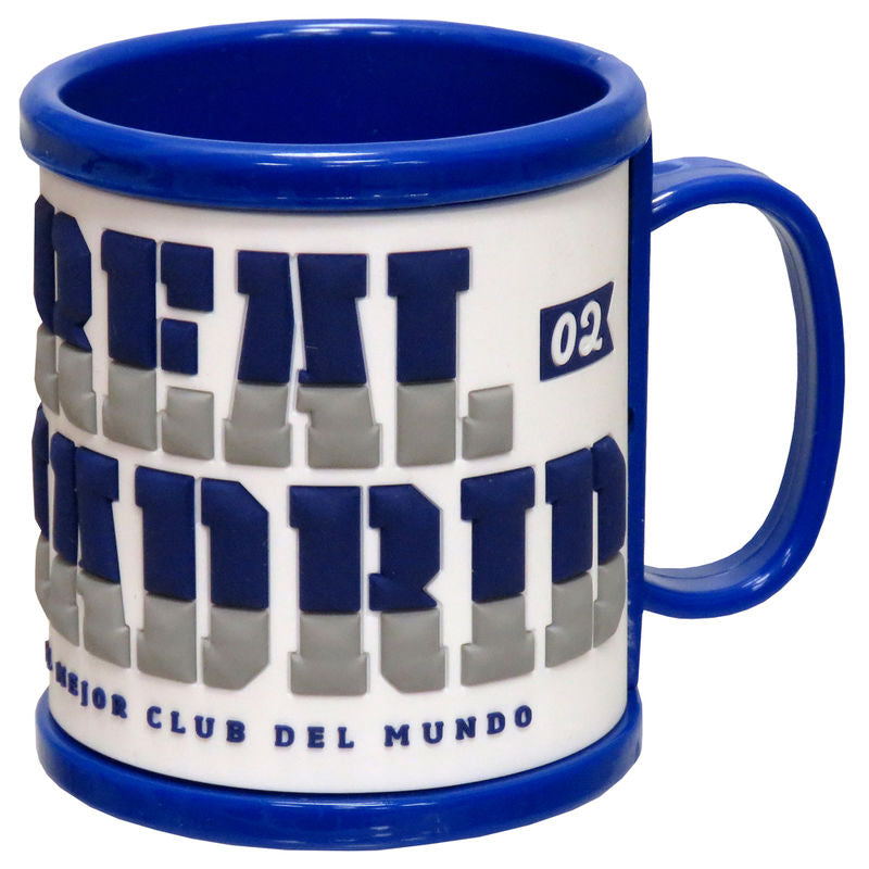 Taza Rubber blanca y azul con escudo del Real Madrid - 2