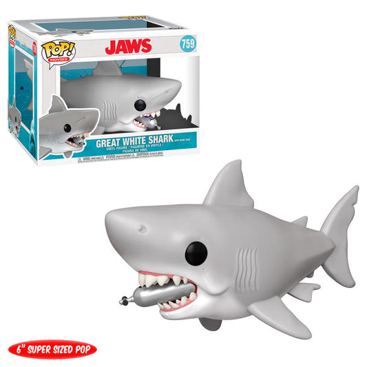 Figura Funko POP! de tiburón blanco de Jaws con tanque de buceo