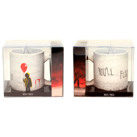Taza de cerámica IT You Will Float Too con globo rojo - 3