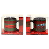 Taza de cerámica de Freddy de Pesadilla en Elm Street con diseño rojo y verde