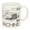 Taza de cerámica Time Machine de Regreso al Futuro con diseño técnico