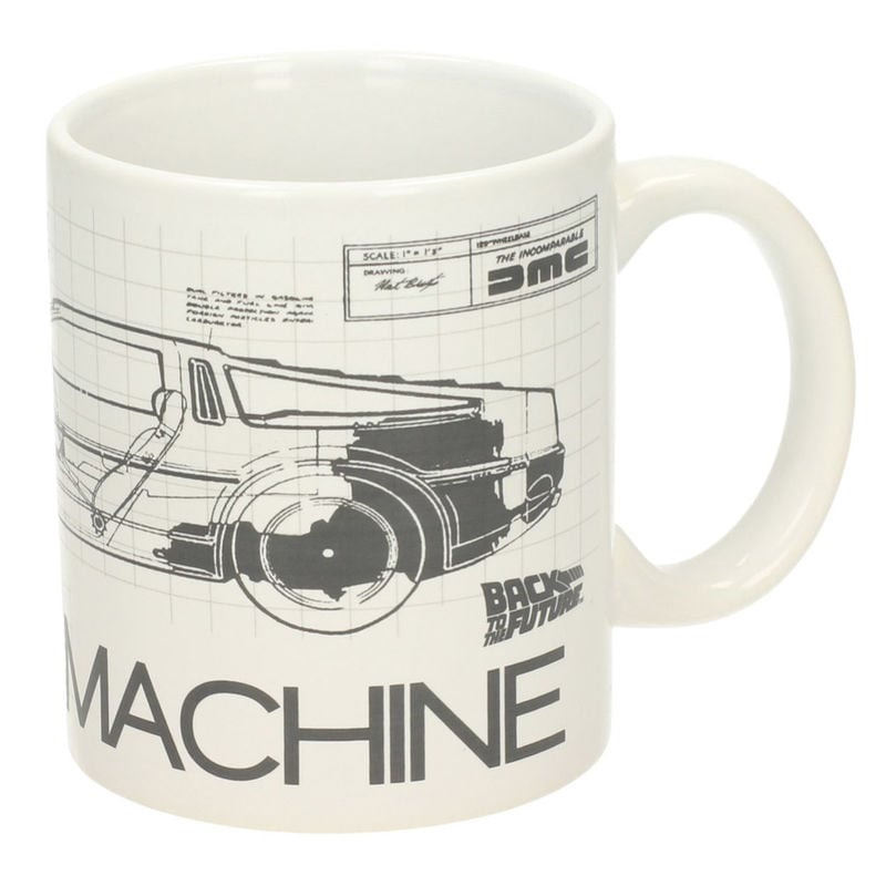Taza de cerámica Time Machine de Regreso al Futuro con diseño técnico