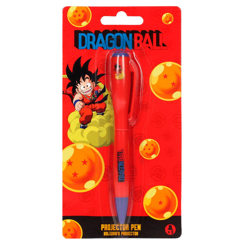 Bolígrafo proyector rojo de Goku y Dragon Ball en blíster