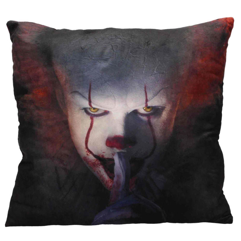 Cojín de Pennywise de IT 2017 con gesto de silencio