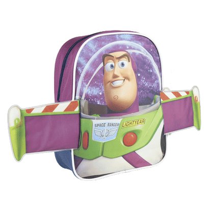Mochila de Buzz Lightyear de Toy Story con diseño espacial en verde y morado