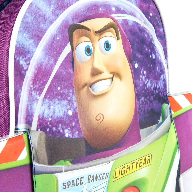 Mochila de Buzz Lightyear de Toy Story con diseño espacial en verde y morado - 5