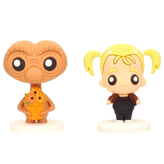 Set Pokis con figuras de E.T. y Gertie sobre bases
