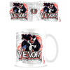 Taza de cerámica Venom Marvel con diseño en negro, blanco, gris y rojo