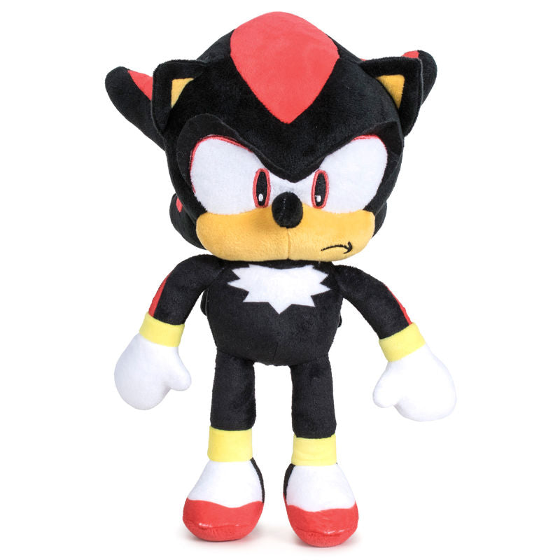 Peluche de Shadow de Sonic SEGA en negro, rojo, blanco y amarillo