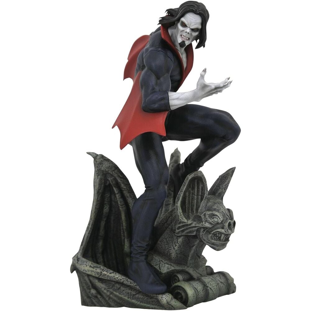 Diorama de Morbius Marvel Gallery sobre una gárgola