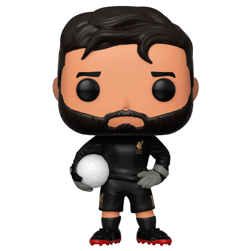 Figura Funko POP! de Alisson Becker con uniforme del Liverpool FC y balón