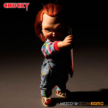 Muñeco Chucky de 38 cm con peto vaquero y cuchillo - 6