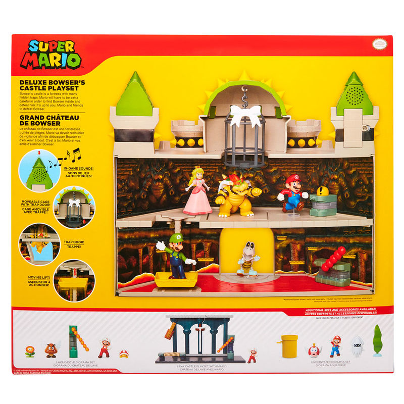 Playset Castillo Bowser Deluxe de Super Mario con figura de Bowser - 9