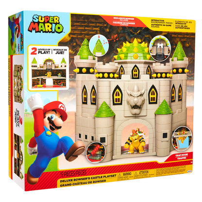 Playset Castillo Bowser Deluxe de Super Mario con figura de Bowser